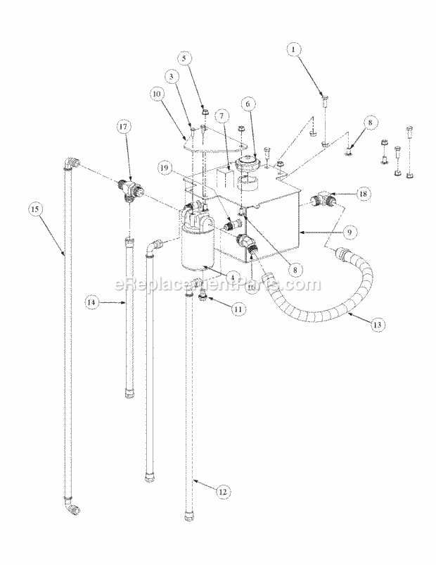 Hydro Pump Assembly Diagram and Parts List for M50-KHS 53AB5BBP750-23HP-OHV Cub Cadet Lawn Tractor